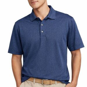 Cutter & Buck DryTec Luxe Polo Shirt XXL Blue Nanotex Performance Golf Preppy
